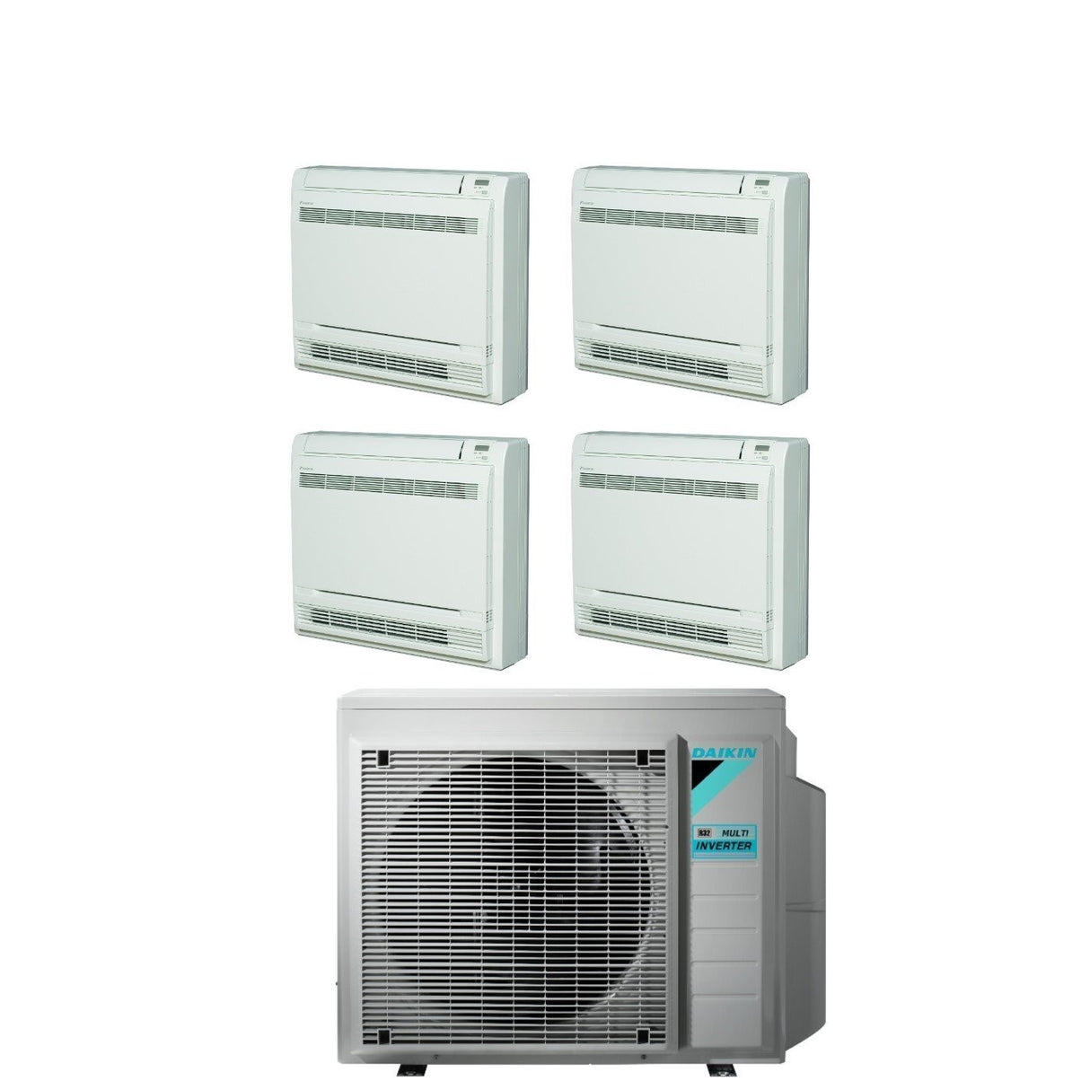 climatizzatore condizionatore daikin bluevolution a pavimento quadri split inverter serie fvxm f 9_9_9_9 con 4mxm80n r 32 wi fi optional con telecomando ad infrarossi incluso 9000_9000_9000_9000 garanzia italiana