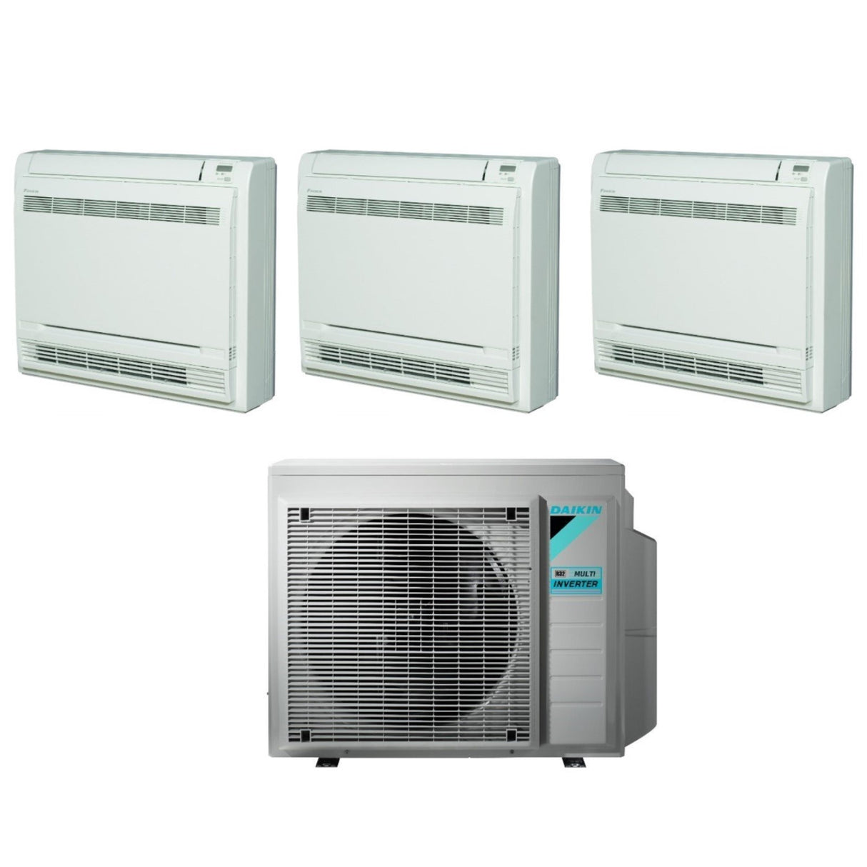 climatizzatore condizionatore daikin bluevolution a pavimento trial split inverter serie fvxm f 9_9_12 con 3mxm68n r 32 wi fi optional con telecomando ad infrarossi incluso 9000_9000_12000 garanzia italiana