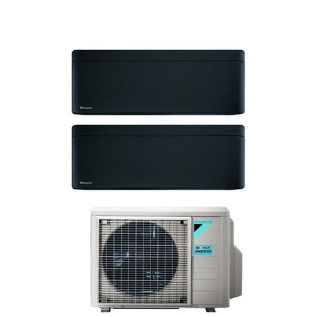 climatizzatore condizionatore daikin bluevolution dual split inverter serie stylish total black 7_9 con 2mxm40m n r 32 wi fi integrato 7000_9000 colore nero garanzia italiana