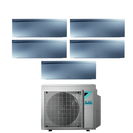 climatizzatore condizionatore daikin bluevolution penta split inverter serie emura silver iii 9_9_9_9_9 con 5mxm90n r 32 wi fi integrato 9000_9000_9000_9000_9000 colore argento garanzia italiana