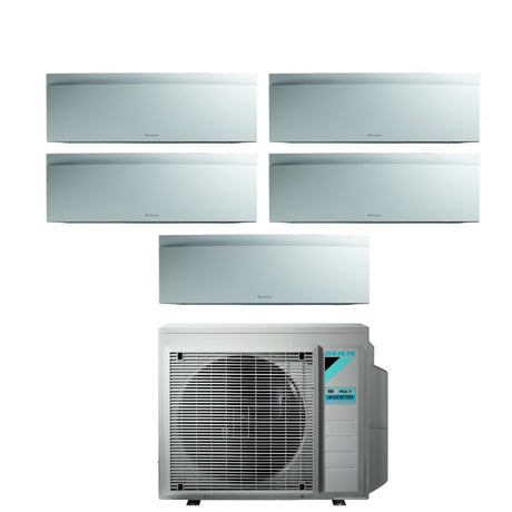climatizzatore condizionatore daikin bluevolution penta split inverter serie emura white iii 9_9_9_9_12 con 5mxm90n r 32 wi fi integrato 9000_9000_9000_9000_12000 colore bianco garanzia italiana