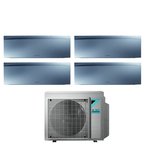 climatizzatore condizionatore daikin bluevolution quadri split inverter serie emura silver iii 7_7_7_7 con 4mxm80n r 32 wi fi integrato 7000_7000_7000_7000 colore argento garanzia italiana