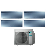 climatizzatore condizionatore daikin bluevolution quadri split inverter serie emura silver iii 9_9_9_15 con 4mxm80n r 32 wi fi integrato 9000_9000_9000_15000 colore argento garanzia italiana