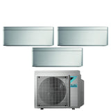climatizzatore condizionatore daikin bluevolution trial split inverter serie stylish total silver 7_9_12 con 3mxm68n r 32 wi fi integrato 7000_9000_12000 colore grigio garanzia italiana