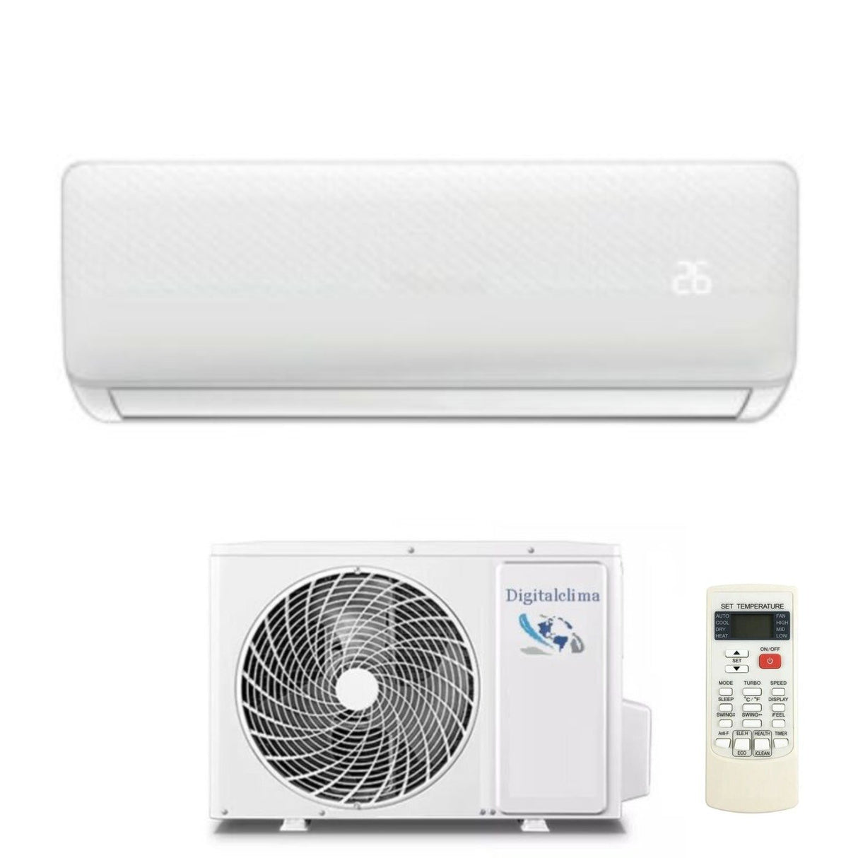 climatizzatore condizionatore digitalclima inverter 9000 btu asw h09c4 fg eu r 32 classe a__ a_
