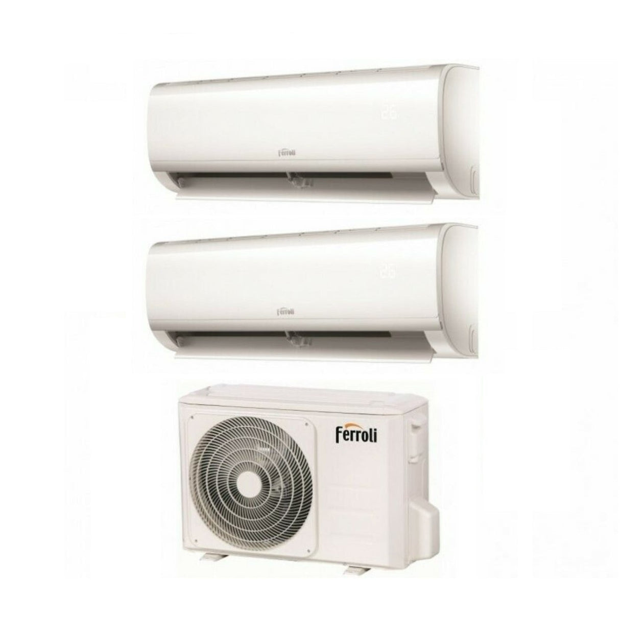 climatizzatore condizionatore ferroli dual split inverter r32 serie diamant m 12000_12000 con 18 2 9_12 wi fi integrato