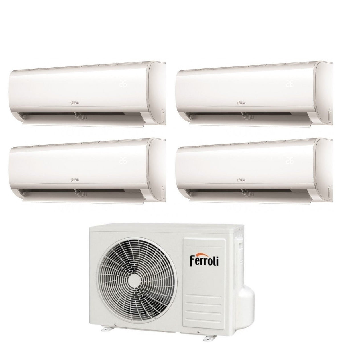 climatizzatore condizionatore ferroli quadri split inverter serie ambra m 7_7_9_12 con 28 4 r 32 wi fi integrato 7000_7000_9000_12000 novita