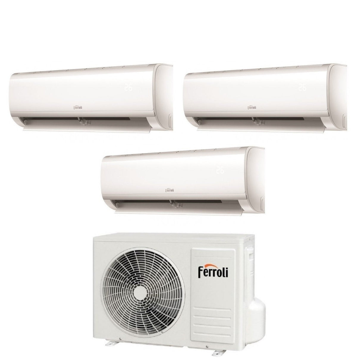 climatizzatore condizionatore ferroli trial split inverter serie ambra m 7_7_9 con 21 3 r 32 wi fi integrato 7000_7000_9000 novita