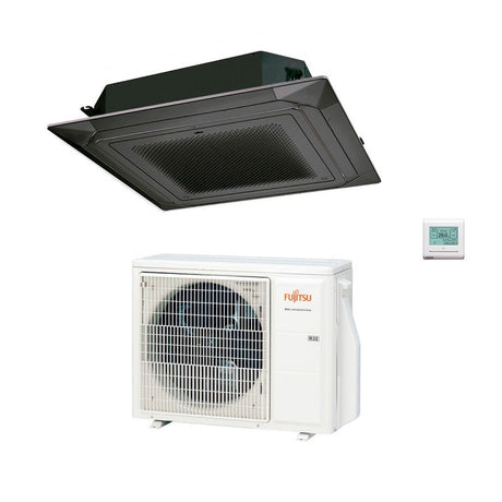 climatizzatore condizionatore fujitsu cassetta 4 vie serie eco kr circular flow 24000 btu r 32 cod. 3ngf88175 black nero auxg24krlb novita 9503