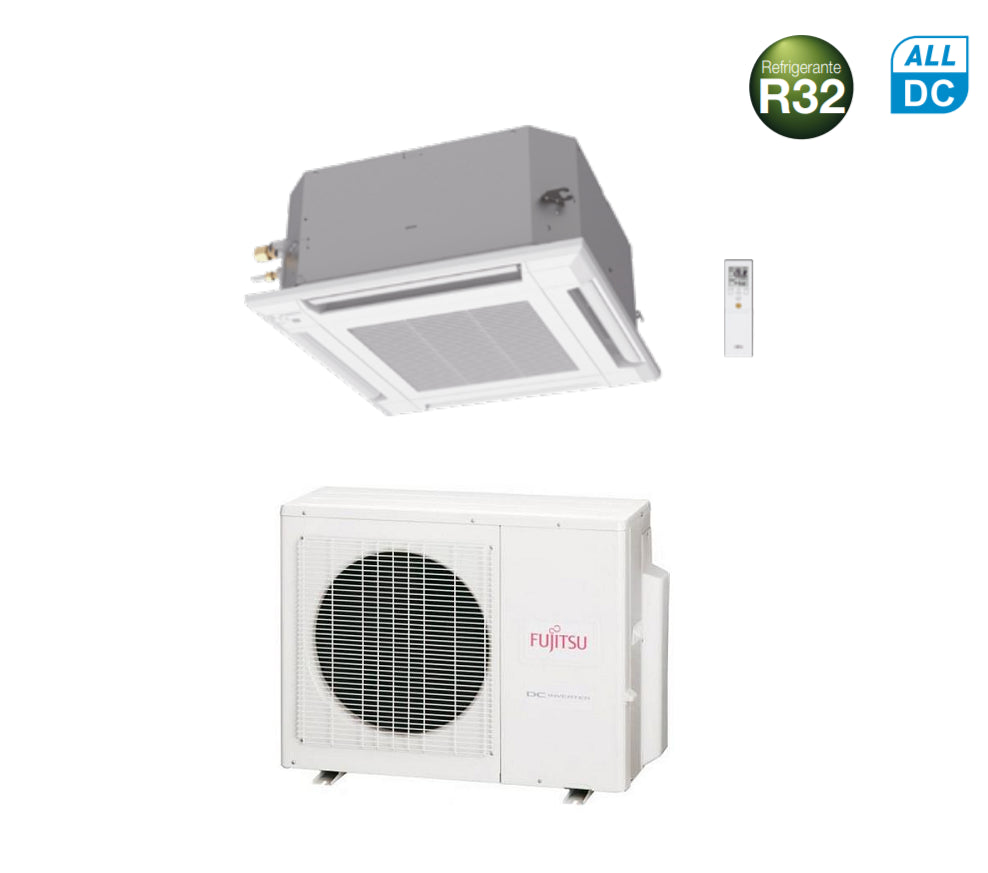 climatizzatore condizionatore fujitsu cassetta 4 vie serie kv eco 14000 btu r 32 cod. 3ngf88110 a__ novita