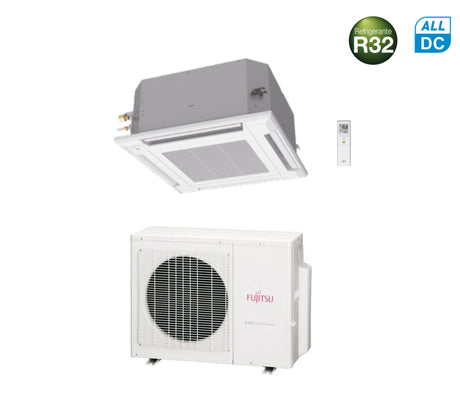 climatizzatore condizionatore fujitsu cassetta 4 vie serie kv eco 14000 btu r 32 cod. 3ngf88110 a__ novita