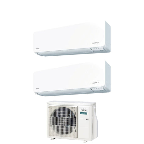 climatizzatore condizionatore fujitsu dual split inverter serie kg 12_12 con aoyg18kbta2 r 32 wi fi integrato 12000_12000