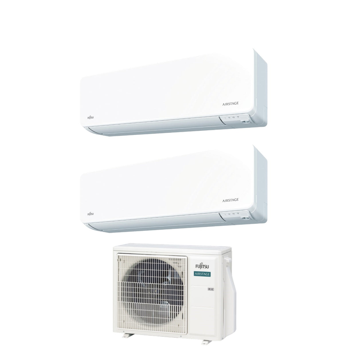climatizzatore condizionatore fujitsu dual split inverter serie kg 7_12 con aoyg18kbta2 r 32 wi fi integrato 7000_12000