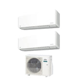 climatizzatore condizionatore fujitsu dual split inverter serie km 9_14 con aoyg18kbta2 r 32 wi fi integrato 9000_14000