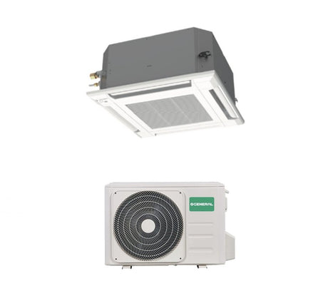 climatizzatore condizionatore fujitsu general cassetta a flusso d aria circolare inverter trifase 36000 btu aux36krlb con comando e con pannello copia