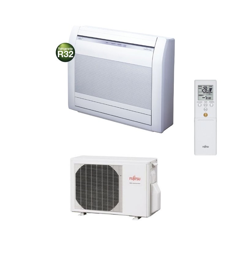 climatizzatore condizionatore fujitsu inverter console pavimento 9000 btu r 32 agyg09kvca serie kv a___ 3ngf87040 novita