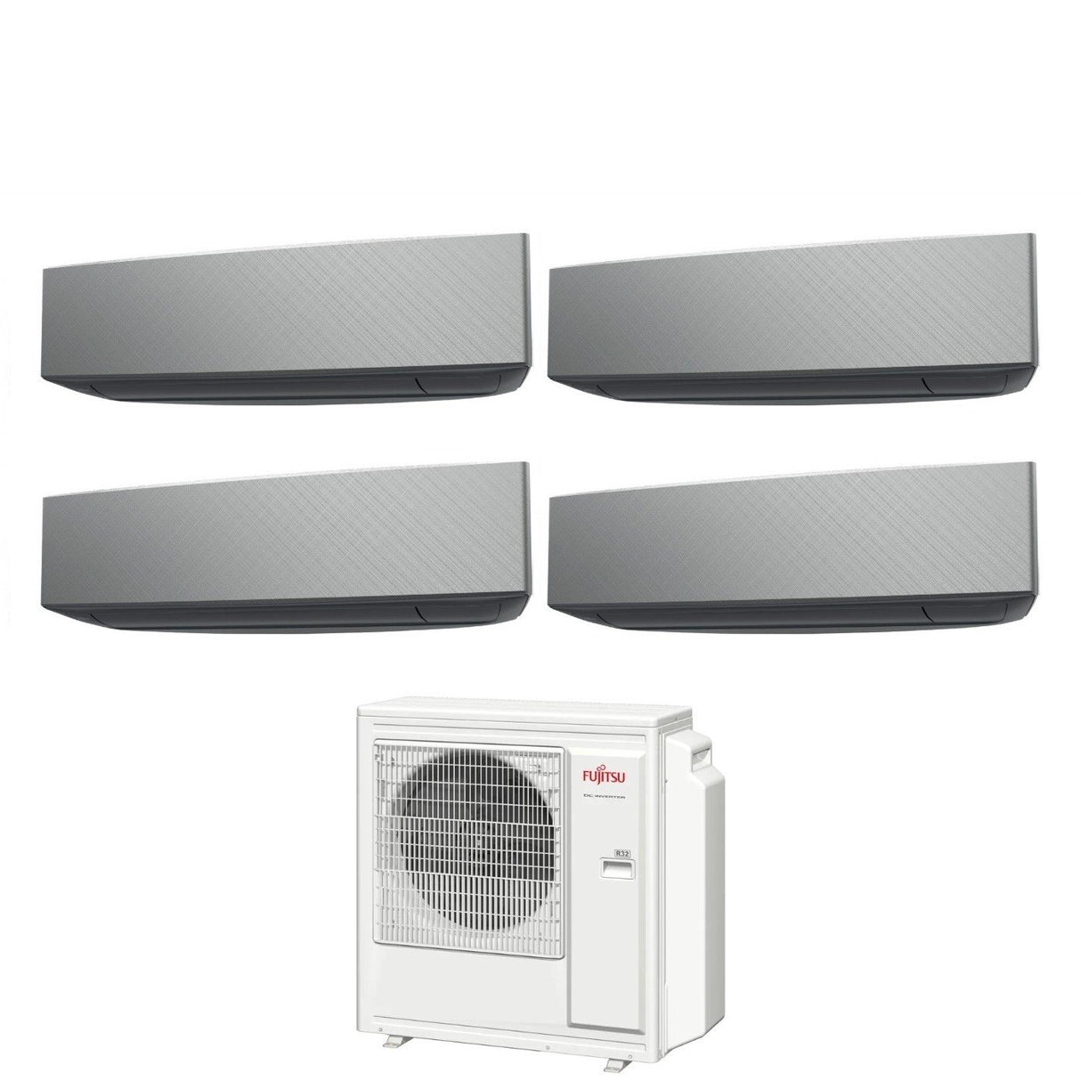 climatizzatore condizionatore fujitsu quadri split inverter serie ke silver 9_9_14_14 con aoyg30kbta4 r 32 wi fi integrato 9000_9000_14000_14000 colore bianco
