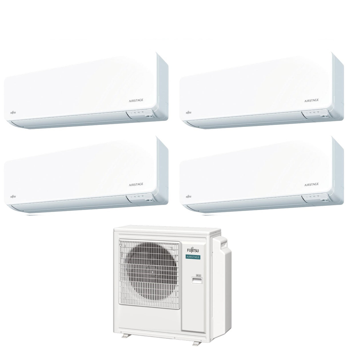 climatizzatore condizionatore fujitsu quadri split inverter serie kg 9_9_14_14 con aoyg30kbta4 r 32 wi fi integrato 9000_9000_14000_14000