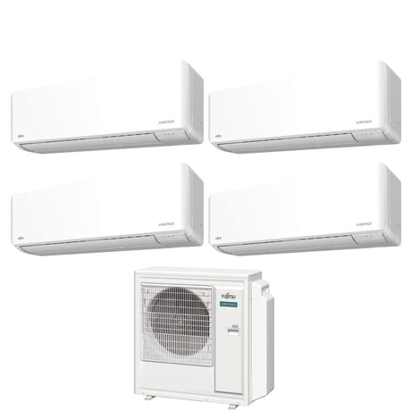 climatizzatore condizionatore fujitsu quadri split inverter serie km 9_12_12_12 con aoyg30kbta4 r 32 wi fi integrato 9000_12000_12000_12000