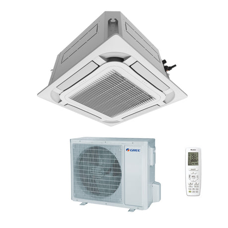 climatizzatore condizionatore gree a cassetta a 8 vie 12000 btu gud35t a t r 32 wi fi optional con telecomando e pannello incluso novita
