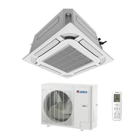 climatizzatore condizionatore gree a cassetta a 8 vie 48000 btu gud140t a t r 32 wi fi optional monofase con telecomando e pannello incluso novita 10568