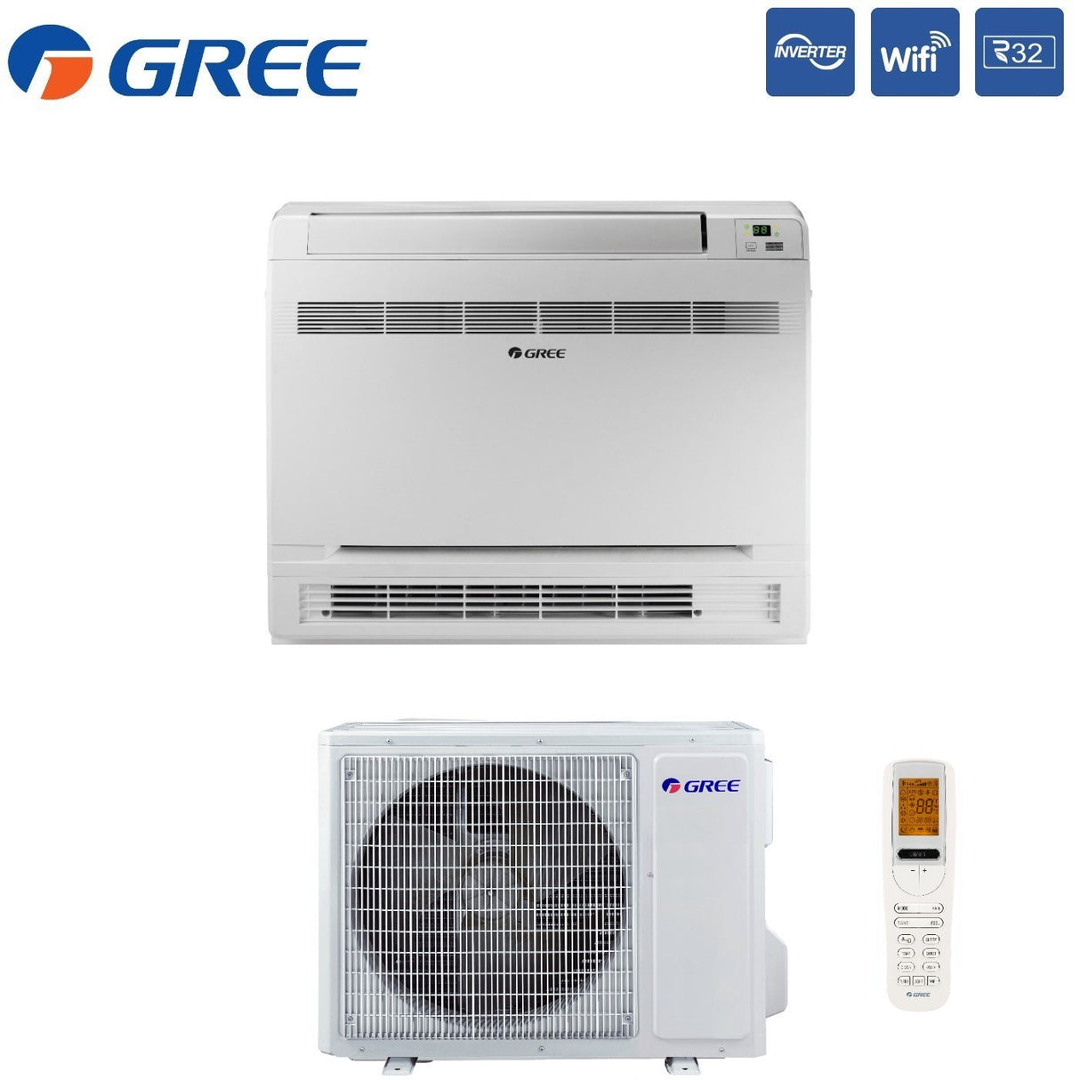 climatizzatore condizionatore gree console 12000 btu geh12aa k6dna1f r 32 wi fi integrato novita 10592