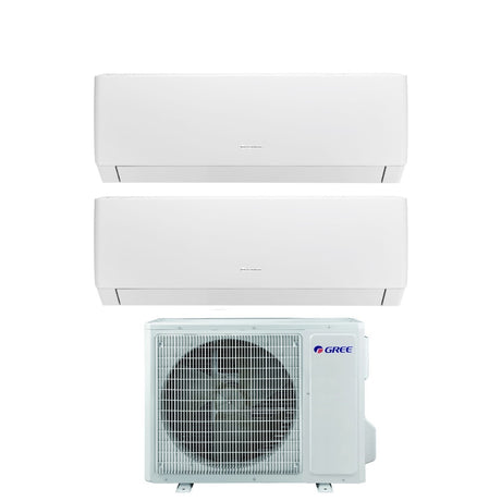 climatizzatore condizionatore gree dual split inverter serie pular 9_12 con gwhd 14 nk6no r 32 wi fi integrato 9000_12000