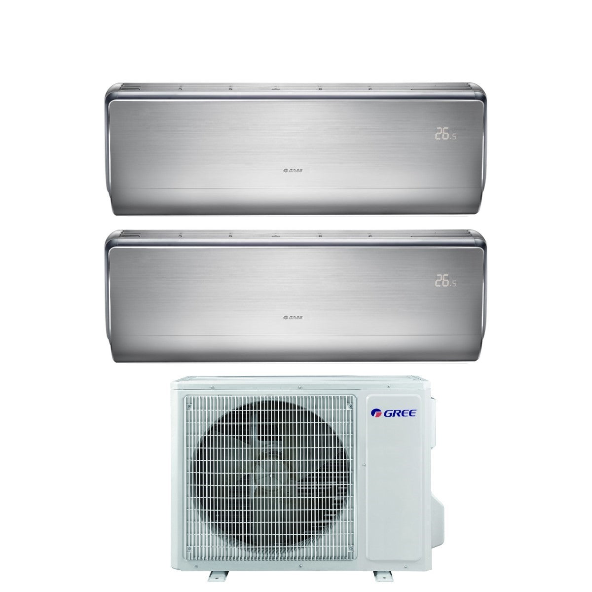 climatizzatore condizionatore gree dual split inverter serie u crown 9_9 con gwhd 18 nk6oo r 32 wi fi integrato 9000_9000