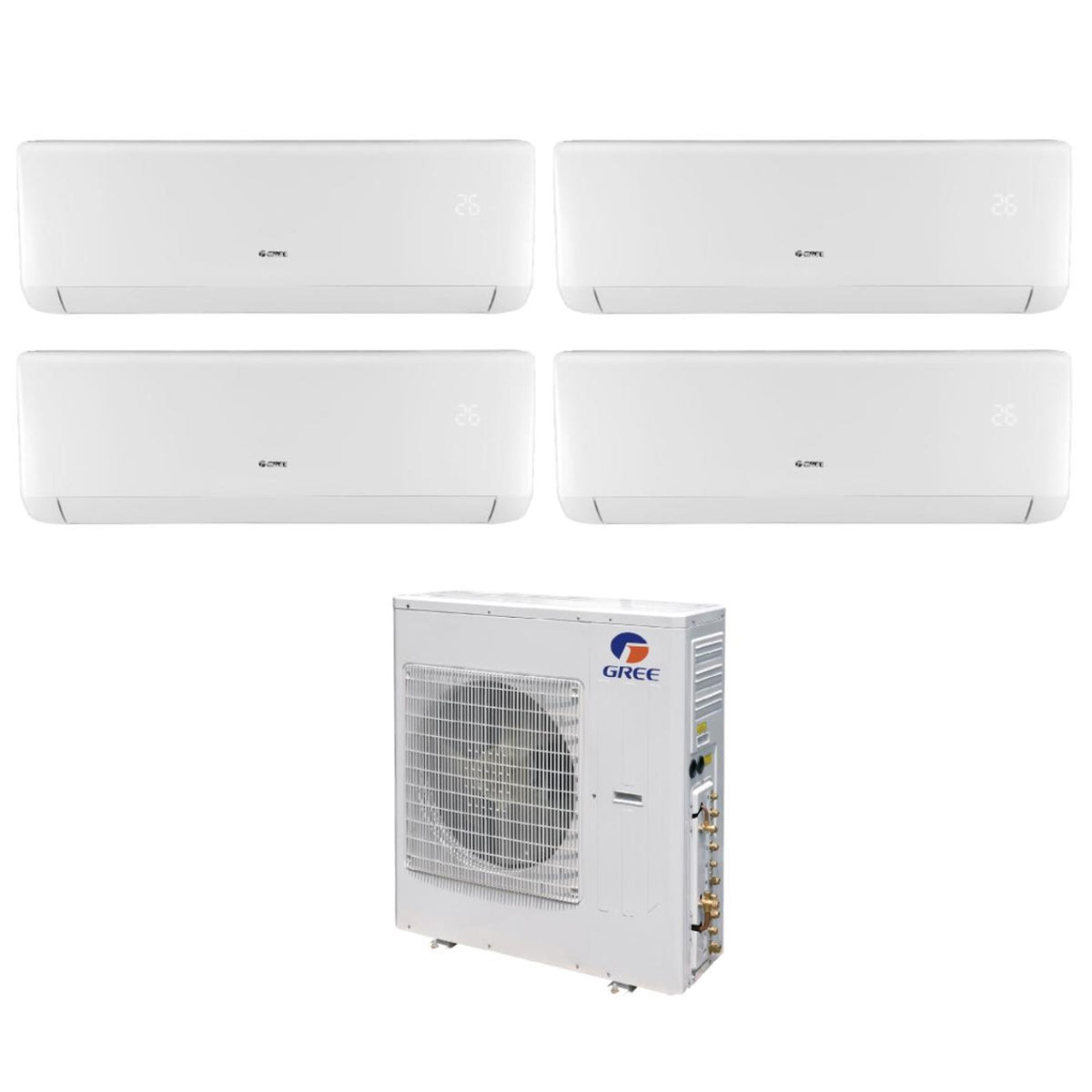 climatizzatore condizionatore gree quadri split inverter serie bora 9_9_12_12 con gwhd36nk6lo r 32 9000_9000_12000_12000