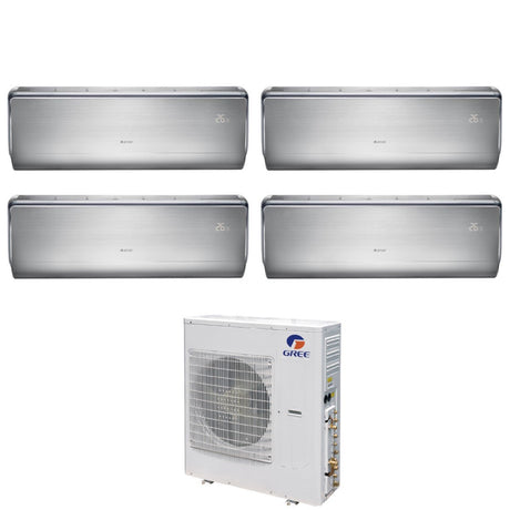 climatizzatore condizionatore gree quadri split inverter serie u crown 9_9_9_12 con gwhd 28 nk6oo r 32 wi fi integrato 9000_9000_9000_12000