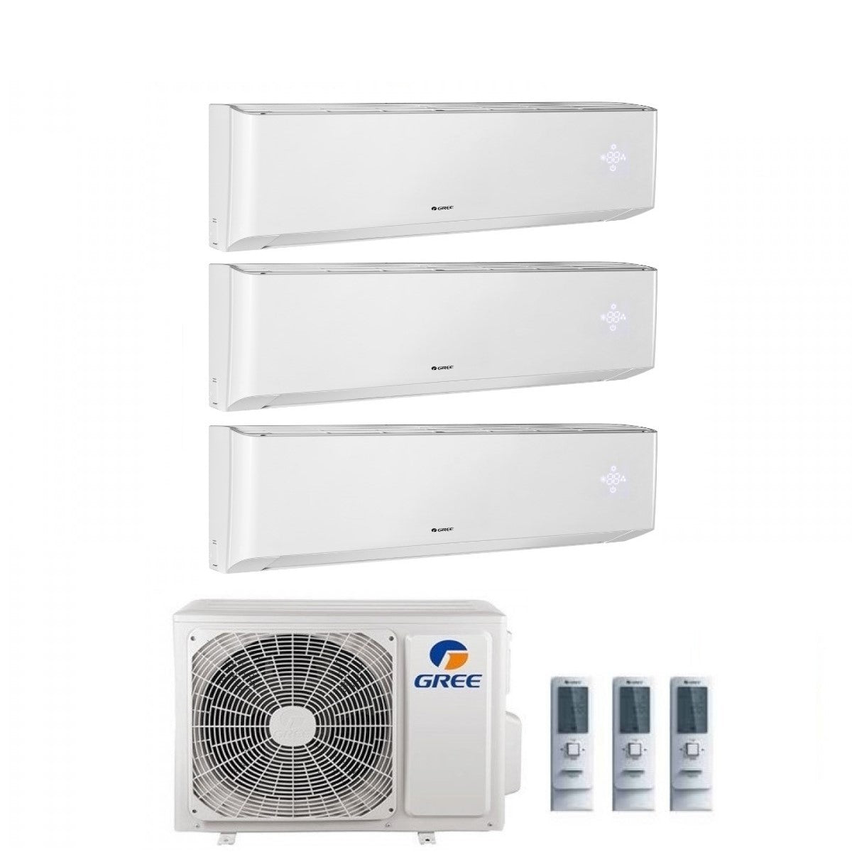 climatizzatore condizionatore gree trial split inverter serie amber 12_12_12 con gwhd24nk6lo r 32 wi fi 12000_12000_12000 new 2018