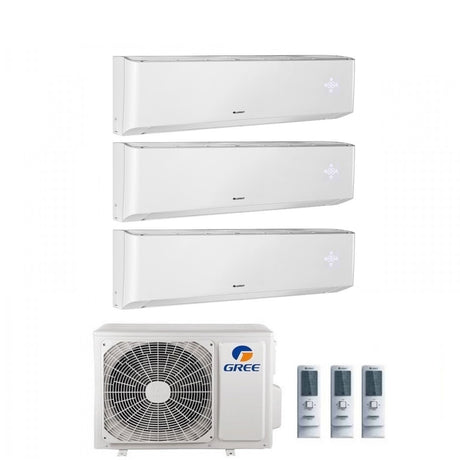 climatizzatore condizionatore gree trial split inverter serie amber 9_9_12 con gwhd24nk6lo r 32 wi fi 9000_9000_12000 new 2018