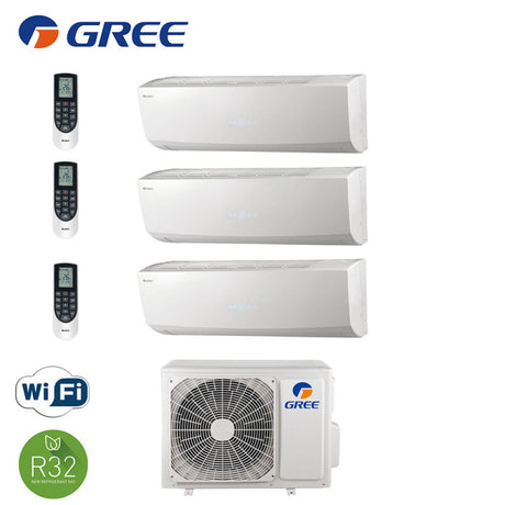climatizzatore condizionatore gree trial split inverter serie lomo 9_9_12 con gwhd21nk6lo wi fi r 32