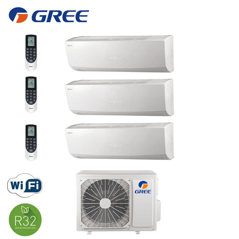 climatizzatore condizionatore gree trial split inverter serie lomo 9_9_9 con gwhd21nk6lo wi fi r 32 new 2018