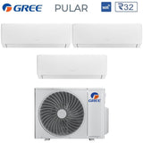 climatizzatore condizionatore gree trial split inverter serie pular 9_18_18 con gwhd 42 nk6lo r 32 wi fi integrato 9000_18000_18000 btu
