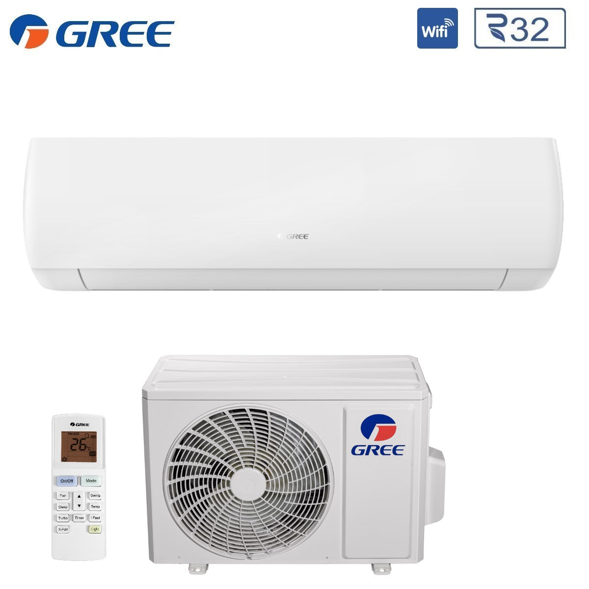 climatizzatore condizionatore green inverter serie muse plus 12000 btu gwh12agb k6dna1a o r 32 wi fi optional a__ a_