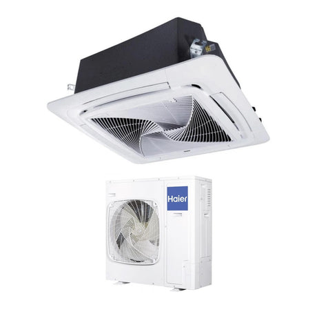 climatizzatore condizionatore haier cassetta 90x90 round flow 48000 btu abh140k1erg monofase r 32 wi fi optional con pannello no sensor incluso 4463