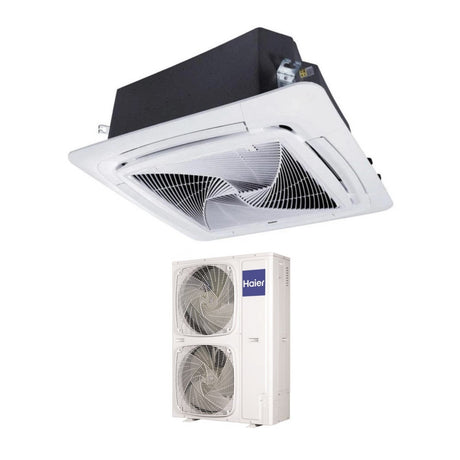 climatizzatore condizionatore haier cassetta 90x90 round flow 60000 btu abh160k1erg trifase r 32 wi fi optional con pannello no sensor incluso