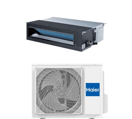 climatizzatore condizionatore haier inverter canalizzato canalizzabile media prevalenza 24000 btu ad71s2sm1fa r 32 wi fi optional con comando a filo yr e16a