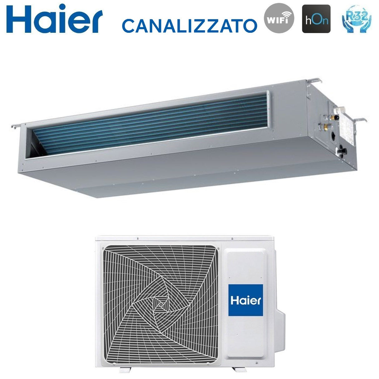 climatizzatore condizionatore haier inverter canalizzato canalizzabile media prevalenza 24000 btu ad71s2sm3fa r 32 wi fi optional 6371