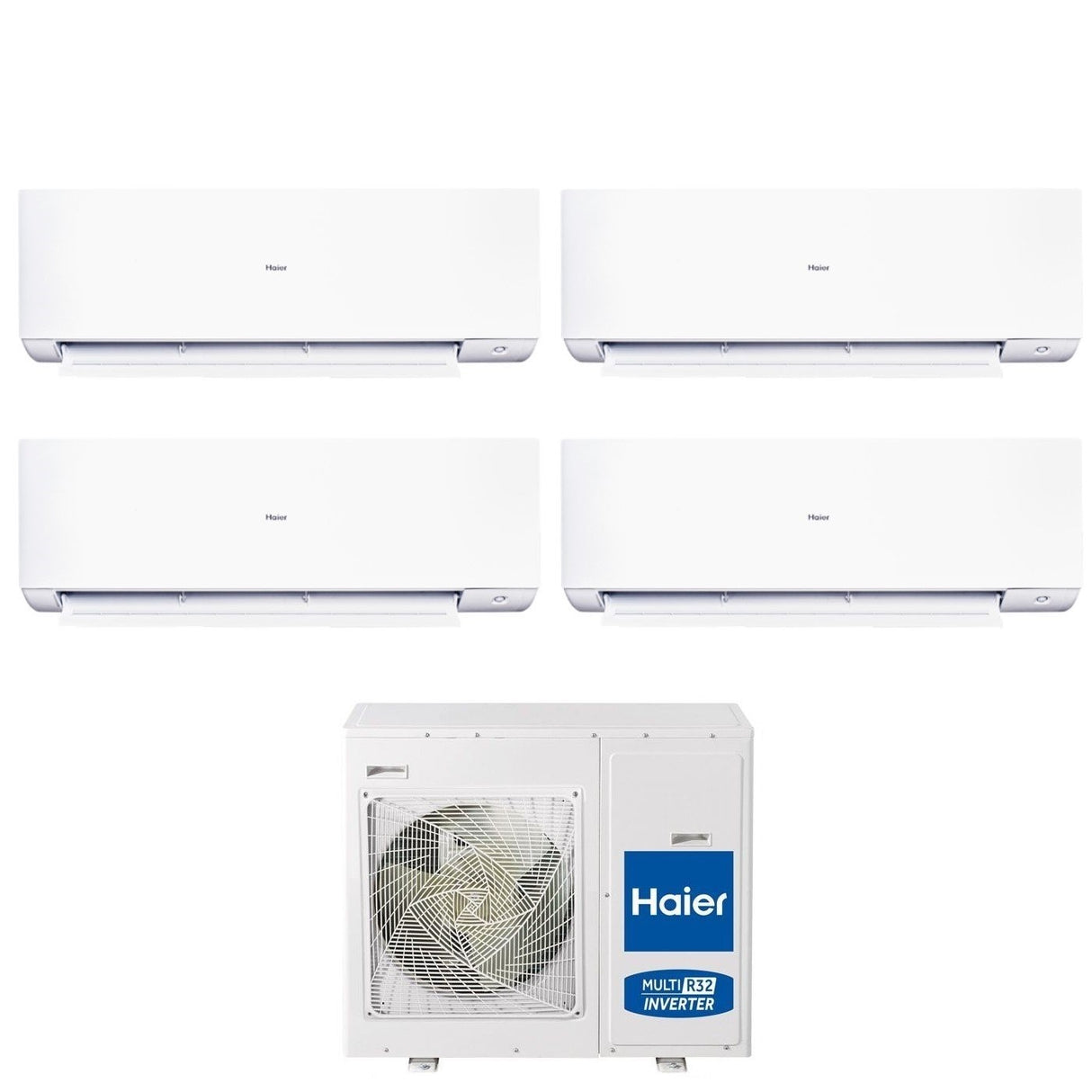 climatizzatore condizionatore haier quadri split inverter serie expert 7_12_12_12 con 4u85s2sr5fa r 32 wi fi integrato 7000_12000_12000_12000