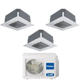 climatizzatore condizionatore haier trial split inverter a cassetta 620 9_9_12 con 3u55s2sr3fa r 32 wi fi optional 9000_9000_12000 con griglia inclusa