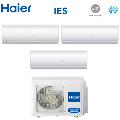 climatizzatore condizionatore haier trial split inverter serie ies 9_12_12 con 3u70s2sr2fa gas r 32 9000_12000_12000 wi fi optional