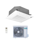 climatizzatore condizionatore hisense a cassetta 24000 btu auc71ur4rgb4+auw71u4rj7 r 32 wi fi optional con telecomando e pannello incluso   novita