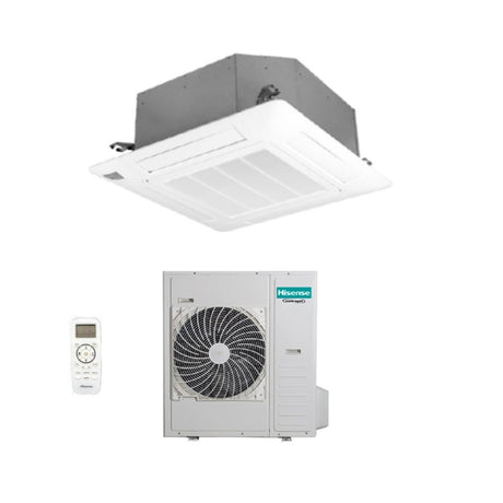 climatizzatore condizionatore hisense a cassetta 42000 btu auc125ur4rgb4 r 32 classe a__ con telecomando e pannello incluso
