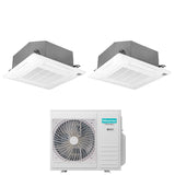 climatizzatore condizionatore hisense dual split a cassetta 12_18 con 4amw105u4raa r 32 12000_18000