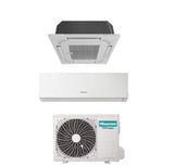 climatizzatore condizionatore hisense dual split a cassetta 9000 _ new comfort 7000 con 2amw42u4rra r 32 wi fi optional 9000_7000 con telecomando e pannello incluso novita