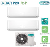 climatizzatore condizionatore hisense dual split inverter serie energy pro 9_9 con 2amw52u4rxc r 32 wi fi integrato 9000_9000 novita