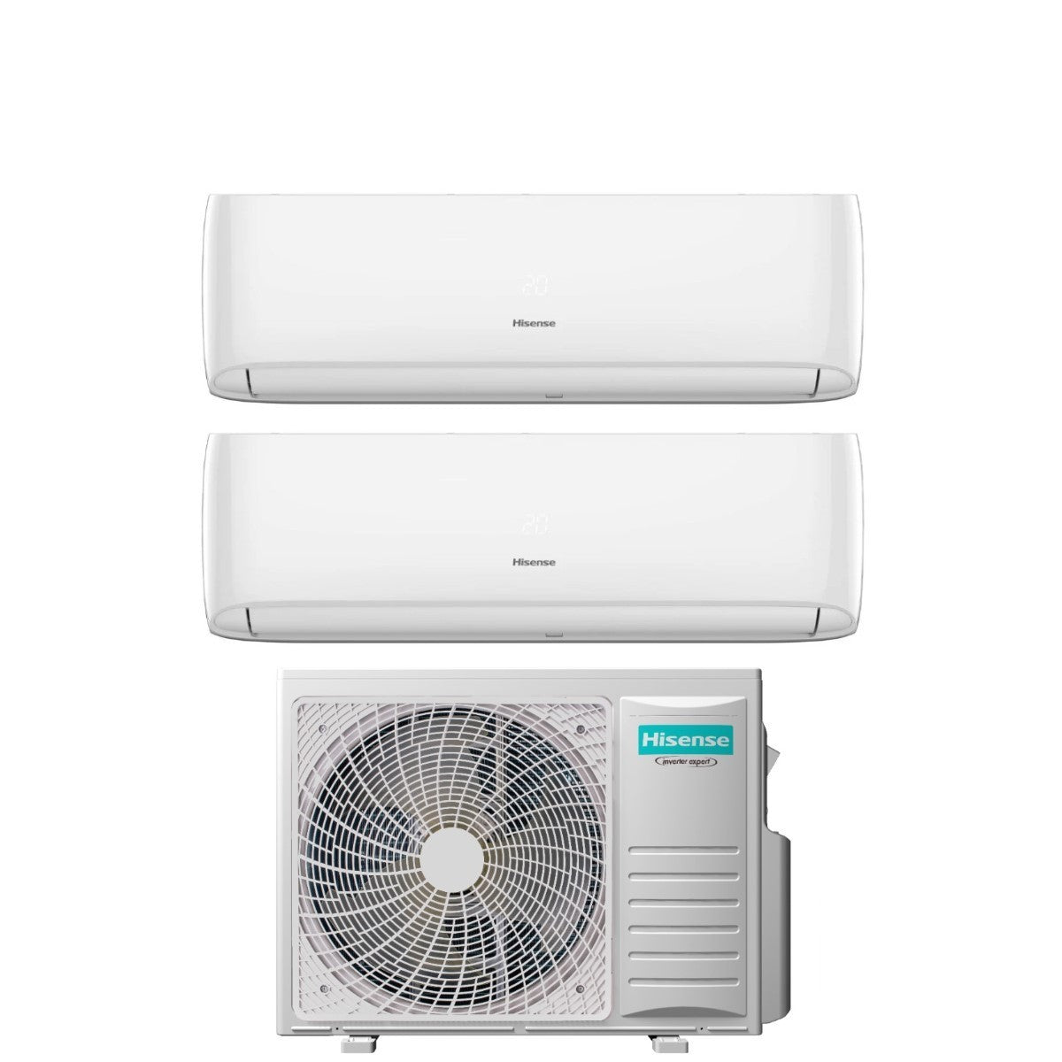 climatizzatore condizionatore hisense dual split inverter serie hi comfort 12_12 con 3amw72u4rfa r 32 wi fi integrato 12000_12000 novita