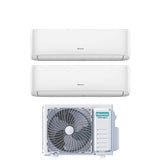 climatizzatore condizionatore hisense dual split inverter serie hi comfort 9_12 con 2amw52u4rxc r 32 wi fi integrato 9000_12000 novita